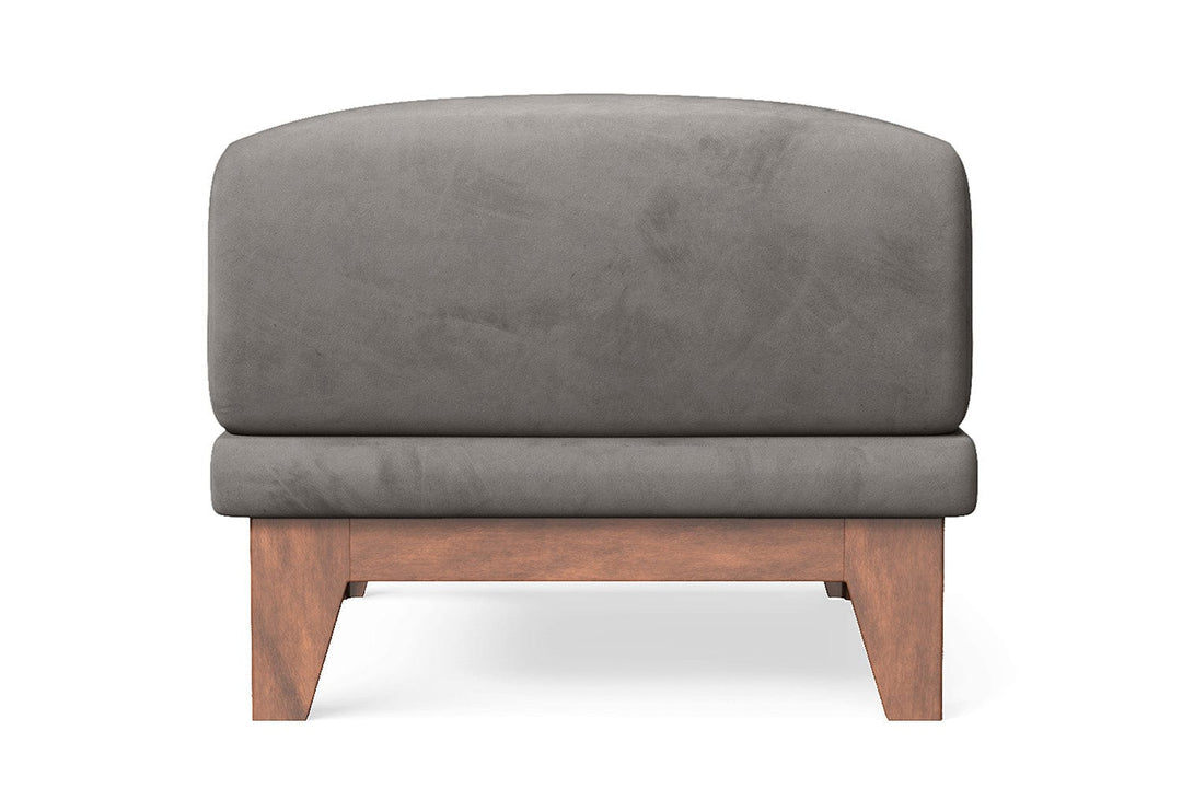 LIVELUSSO Ottoman Lucca Ottoman Grey Velvet