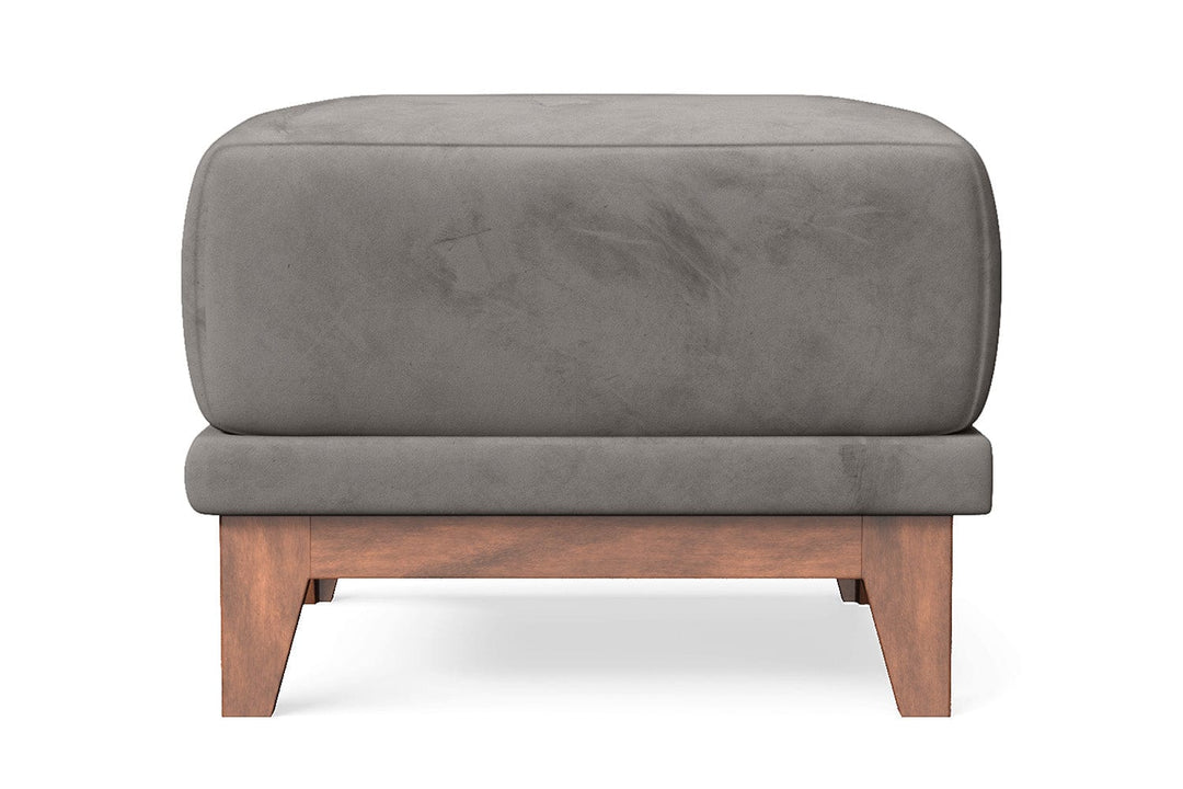 LIVELUSSO Ottoman Lucca Ottoman Grey Velvet