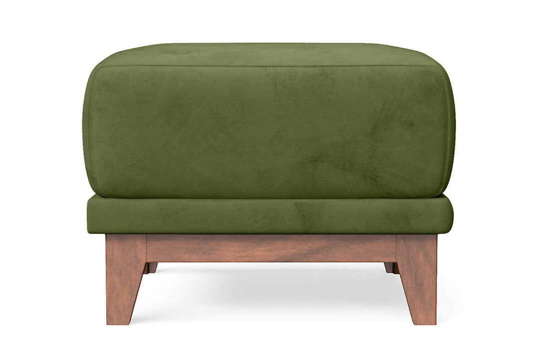 LIVELUSSO Ottoman Lucca Ottoman Lime Velvet