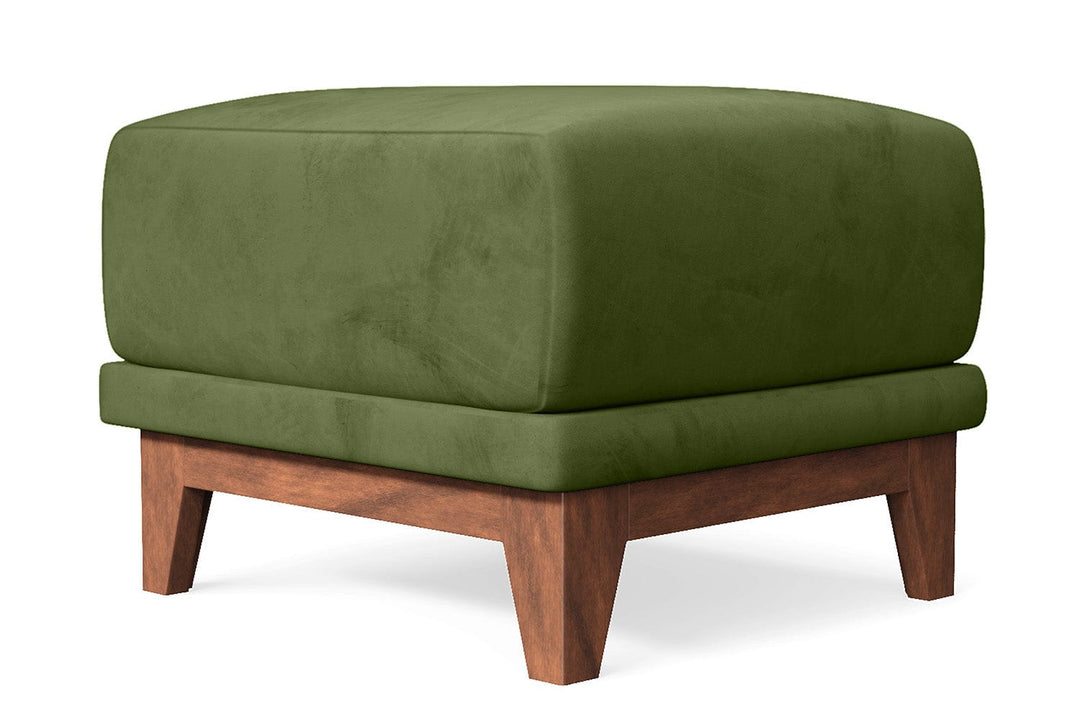 LIVELUSSO Ottoman Lucca Ottoman Lime Velvet