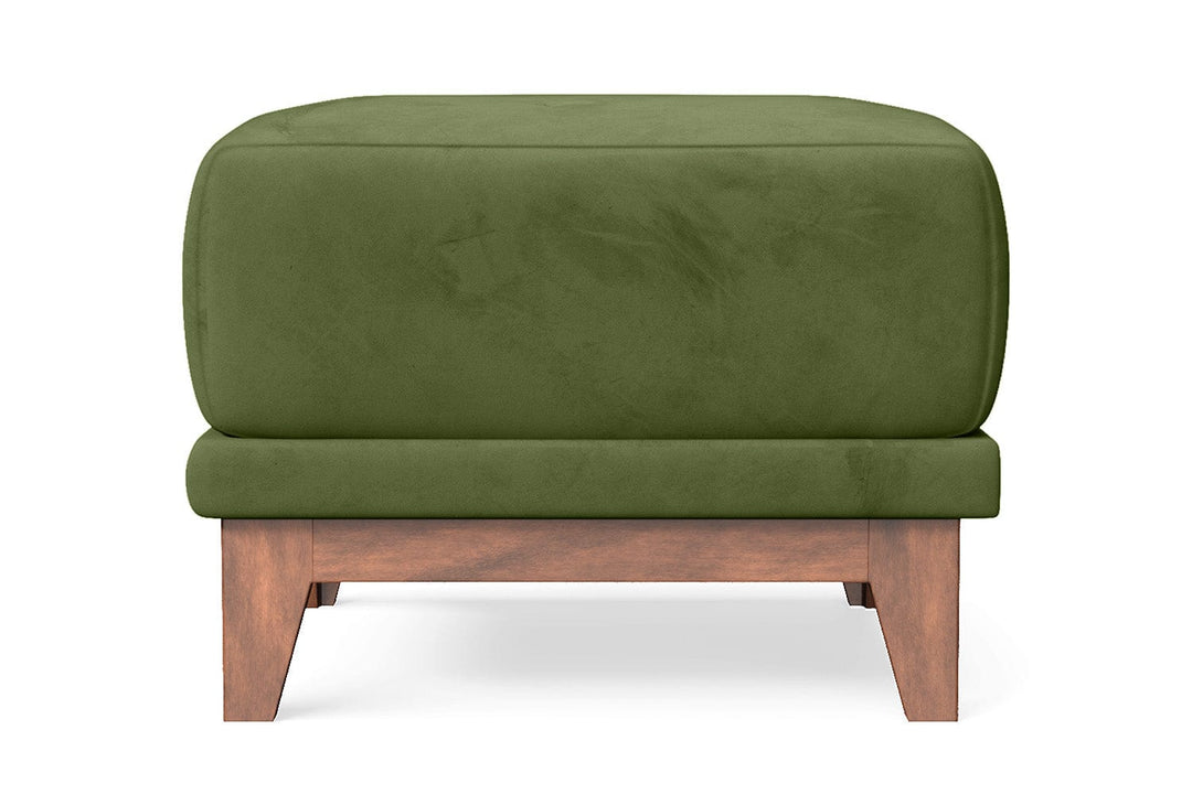 LIVELUSSO Ottoman Lucca Ottoman Lime Velvet