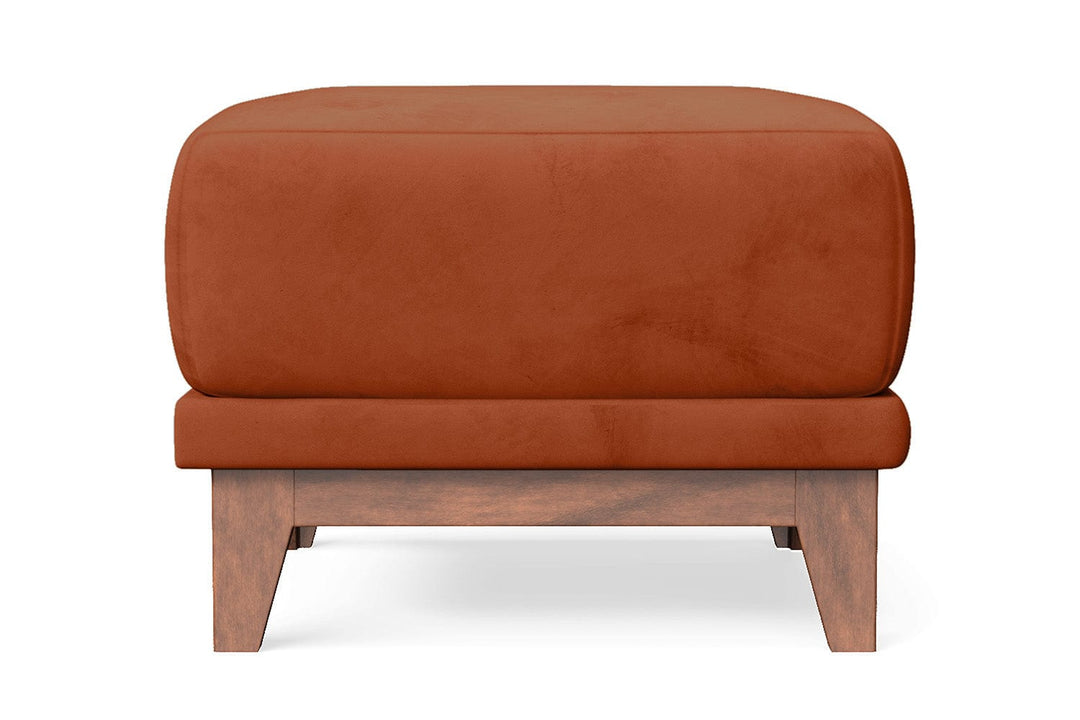 LIVELUSSO Ottoman Lucca Ottoman Orange Velvet