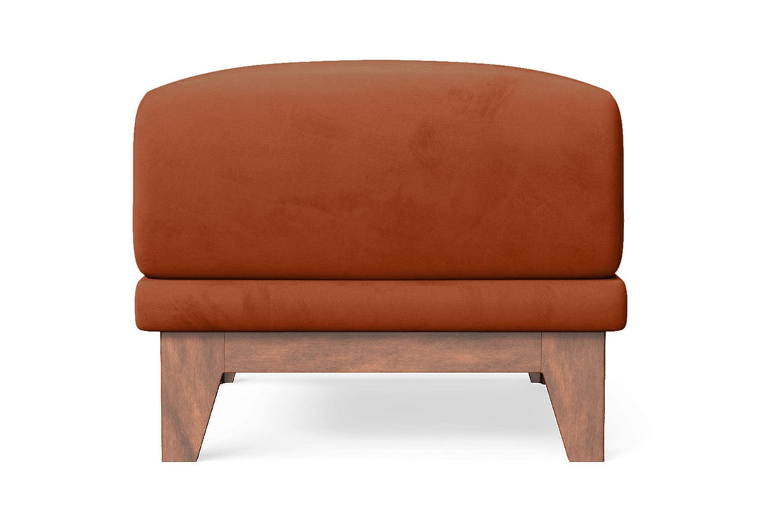 LIVELUSSO Ottoman Lucca Ottoman Orange Velvet