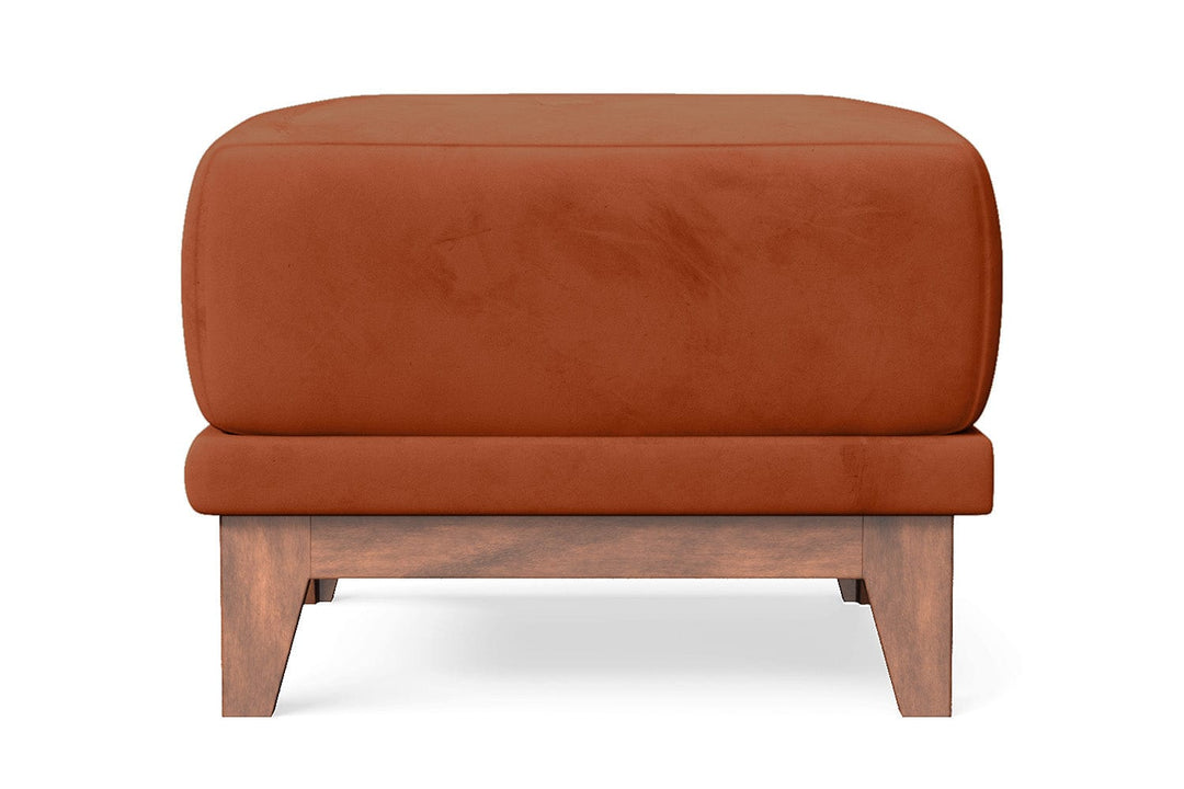 LIVELUSSO Ottoman Lucca Ottoman Orange Velvet