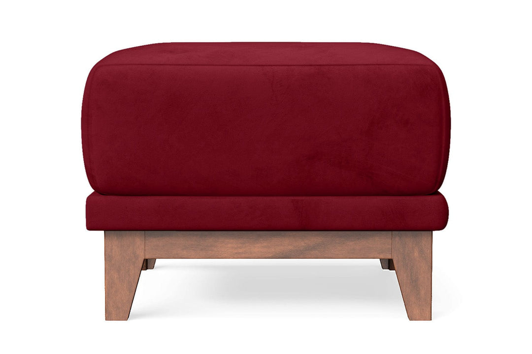 LIVELUSSO Ottoman Lucca Ottoman Red Velvet