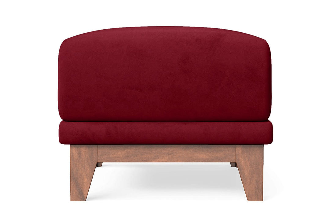 LIVELUSSO Ottoman Lucca Ottoman Red Velvet