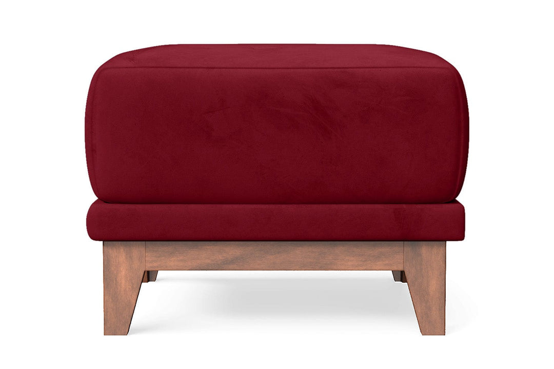 LIVELUSSO Ottoman Lucca Ottoman Red Velvet