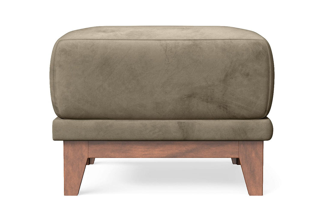 LIVELUSSO Ottoman Lucca Ottoman Sand Velvet