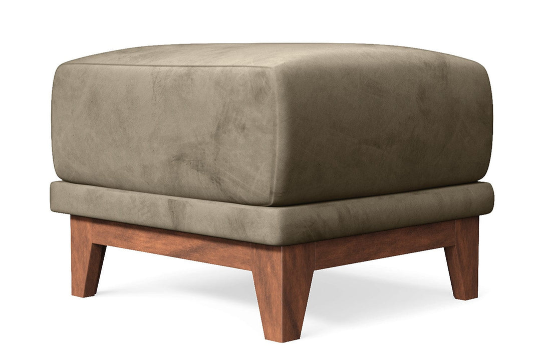 LIVELUSSO Ottoman Lucca Ottoman Sand Velvet