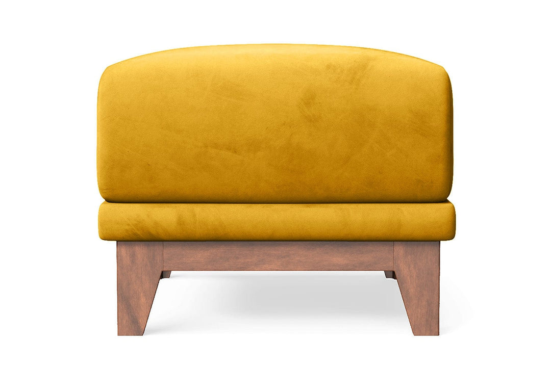 LIVELUSSO Ottoman Lucca Ottoman Yellow Velvet