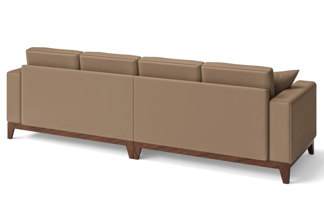 LIVELUSSO Sofa Lucca 4 Seater Sofa Stone Leather