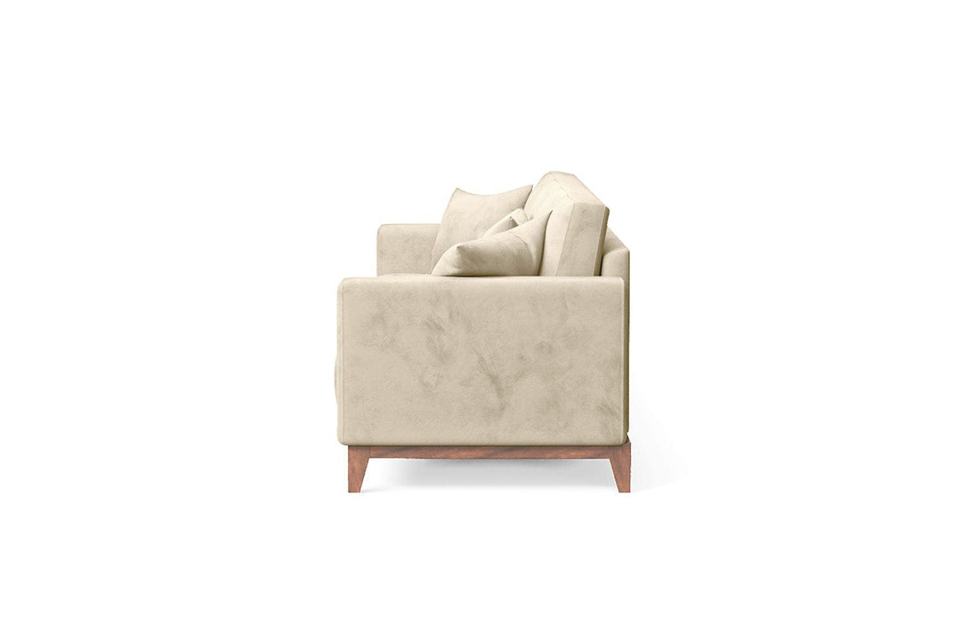 LIVELUSSO Sofa Lucca 4 Seater Sofa Cream Velvet