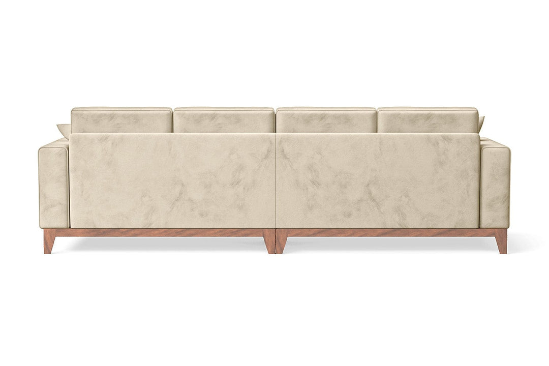 LIVELUSSO Sofa Lucca 4 Seater Sofa Cream Velvet