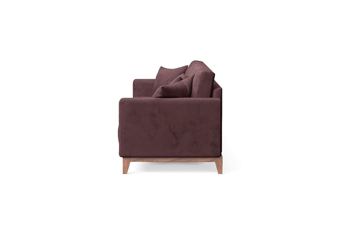 LIVELUSSO Sofa Lucca 4 Seater Sofa Grape Velvet