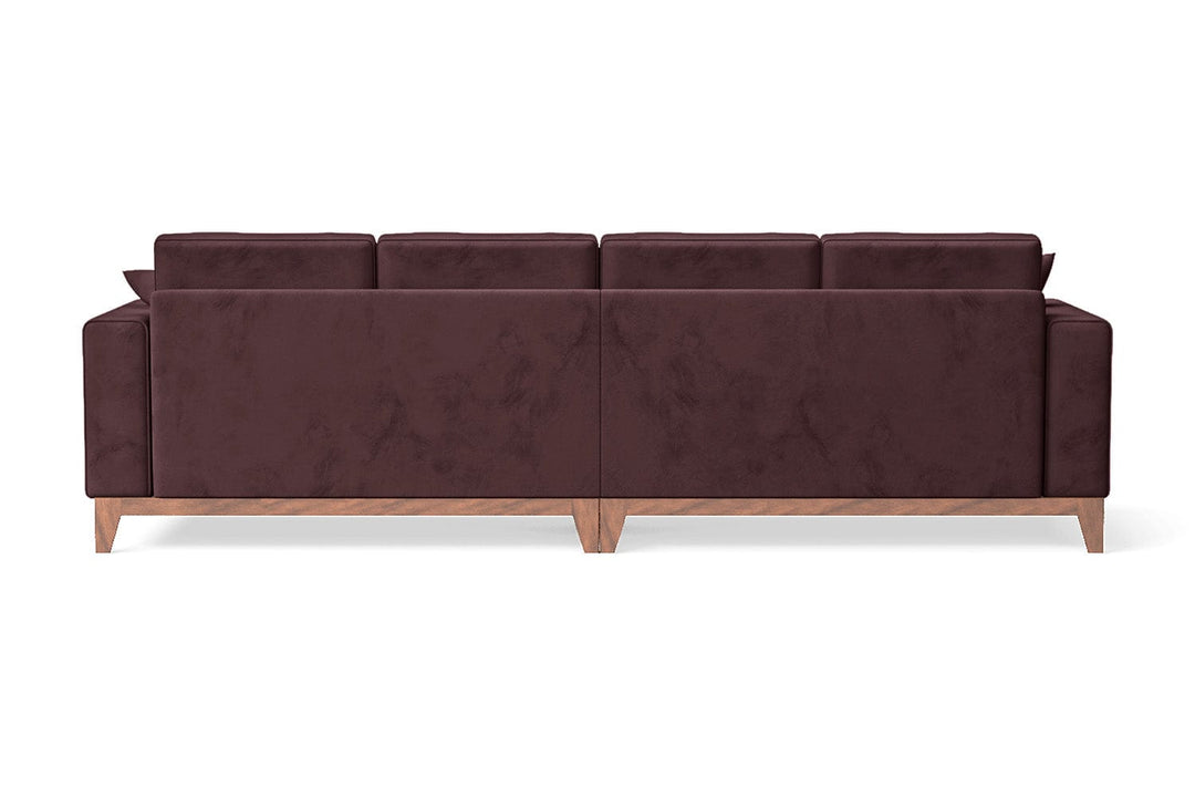 LIVELUSSO Sofa Lucca 4 Seater Sofa Grape Velvet