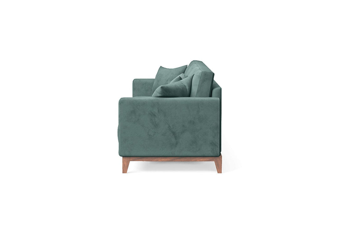 LIVELUSSO Sofa Lucca 4 Seater Sofa Teal Velvet