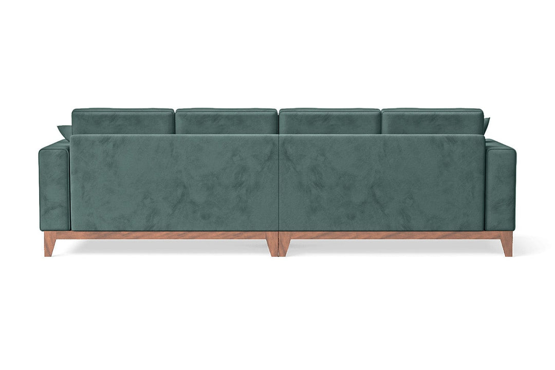 LIVELUSSO Sofa Lucca 4 Seater Sofa Teal Velvet