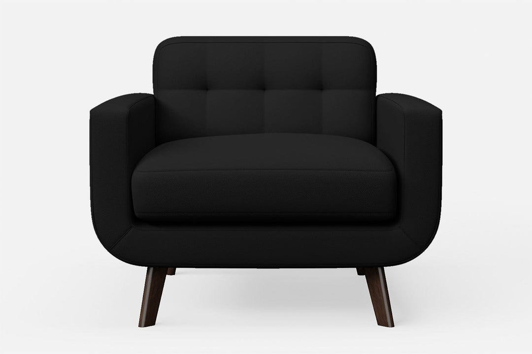 LIVELUSSO Armchair Marsela Armchair Black Leather