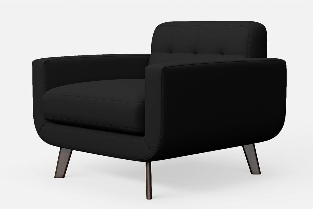 LIVELUSSO Armchair Marsela Armchair Black Leather