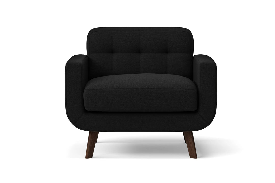 LIVELUSSO Armchair Marsela Armchair Black Linen Fabric