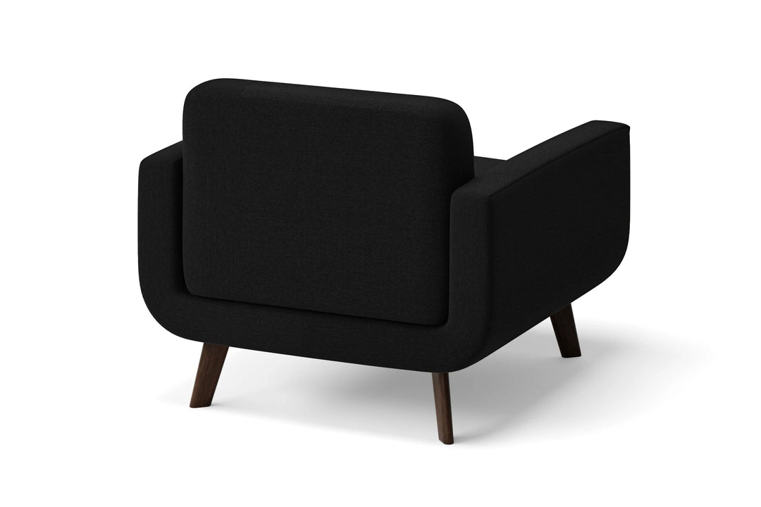 LIVELUSSO Armchair Marsela Armchair Black Linen Fabric