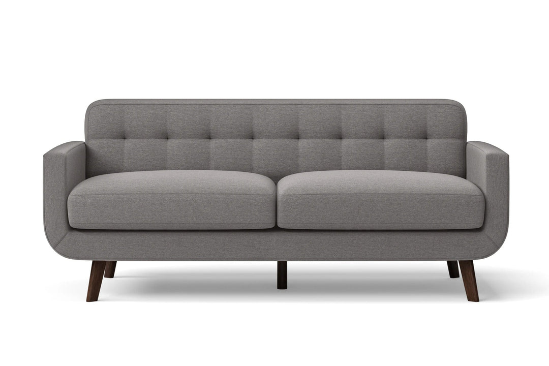 LIVELUSSO Sofa Marsela 2 Seater Sofa Grey Linen Fabric