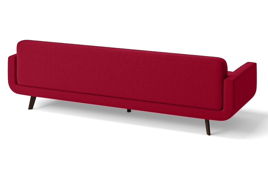 LIVELUSSO Sofa Marsela 4 Seater Sofa Red Linen Fabric