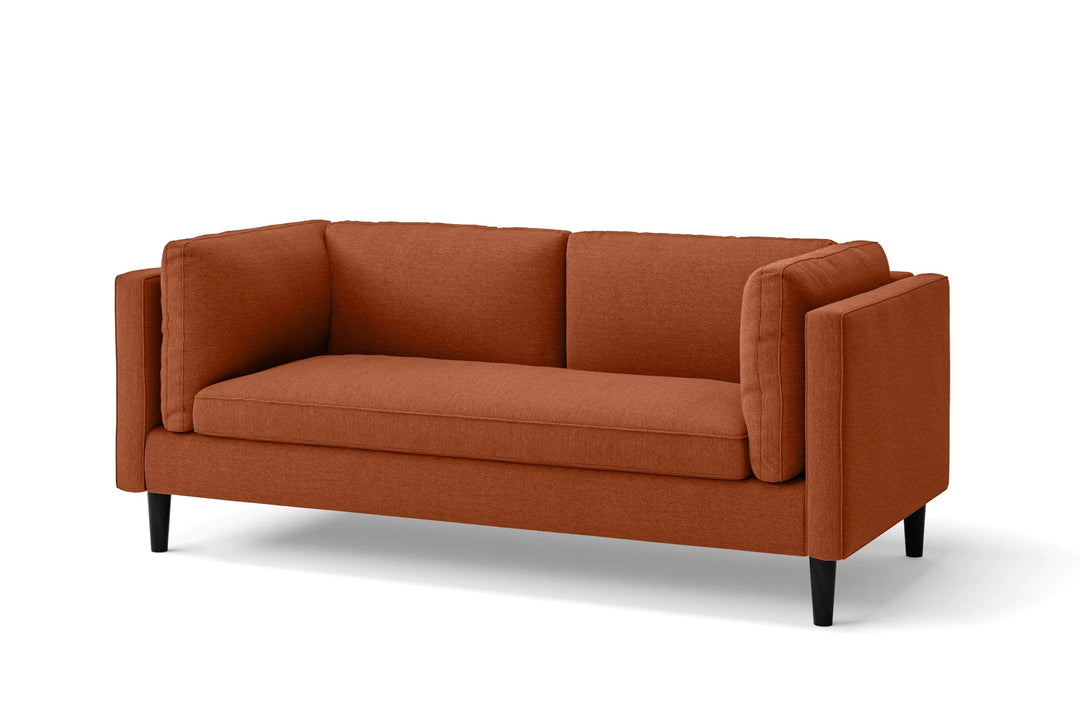 LIVELUSSO Sofa Matera 2 Seater Sofa Orange Linen Fabric