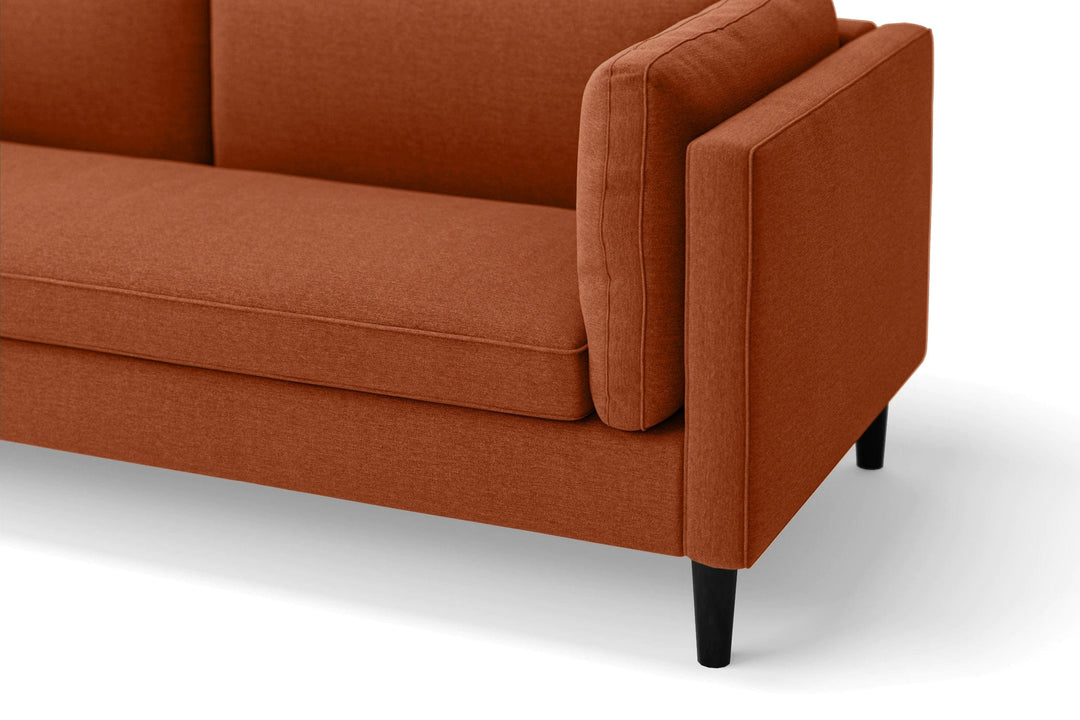 LIVELUSSO Sofa Matera 2 Seater Sofa Orange Linen Fabric