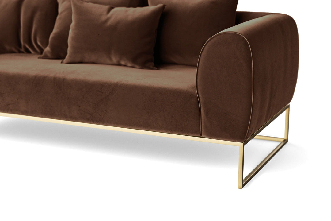 LIVELUSSO Armchair Mazara Armchair Coffee Brown Velvet