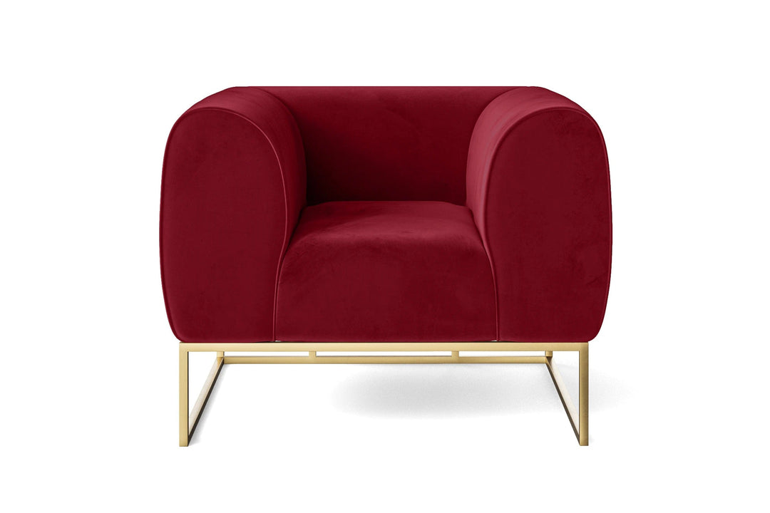 LIVELUSSO Armchair Mazara Armchair Red Velvet