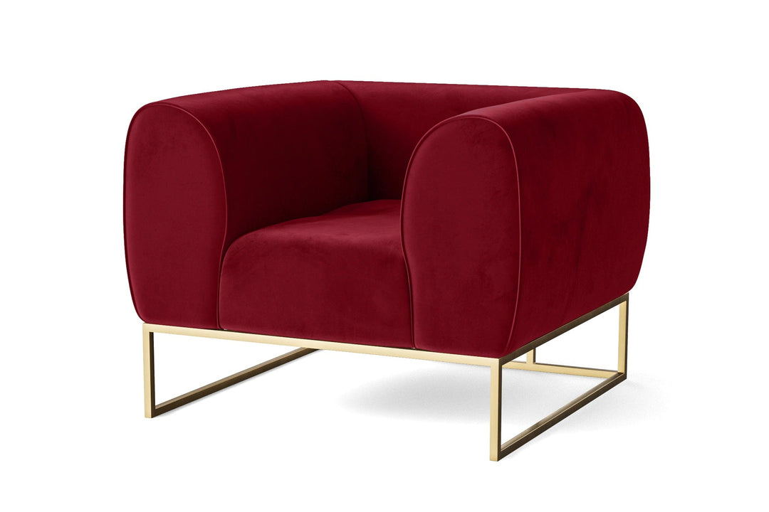 LIVELUSSO Armchair Mazara Armchair Red Velvet