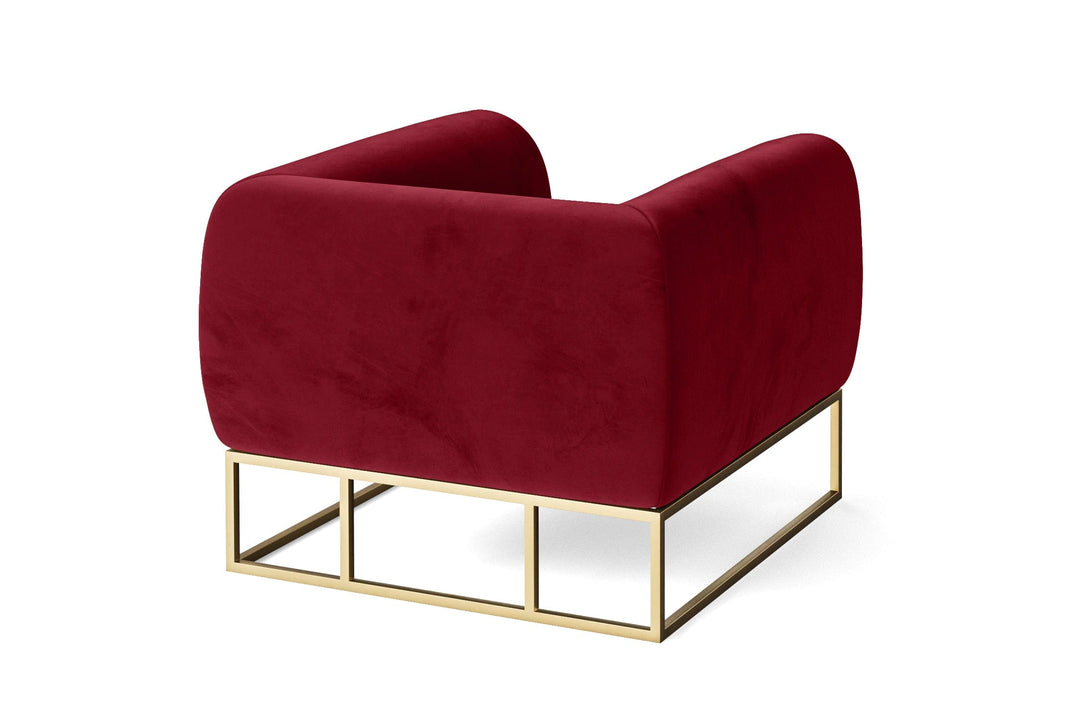 LIVELUSSO Armchair Mazara Armchair Red Velvet