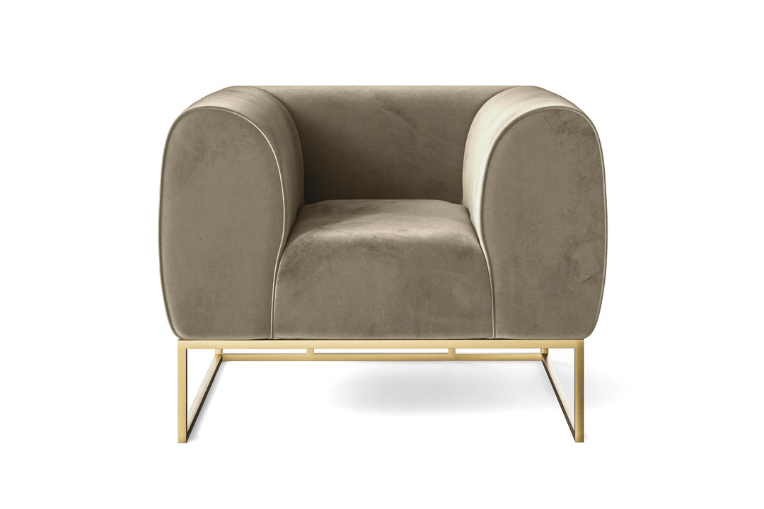 LIVELUSSO Armchair Mazara Armchair Sand Velvet