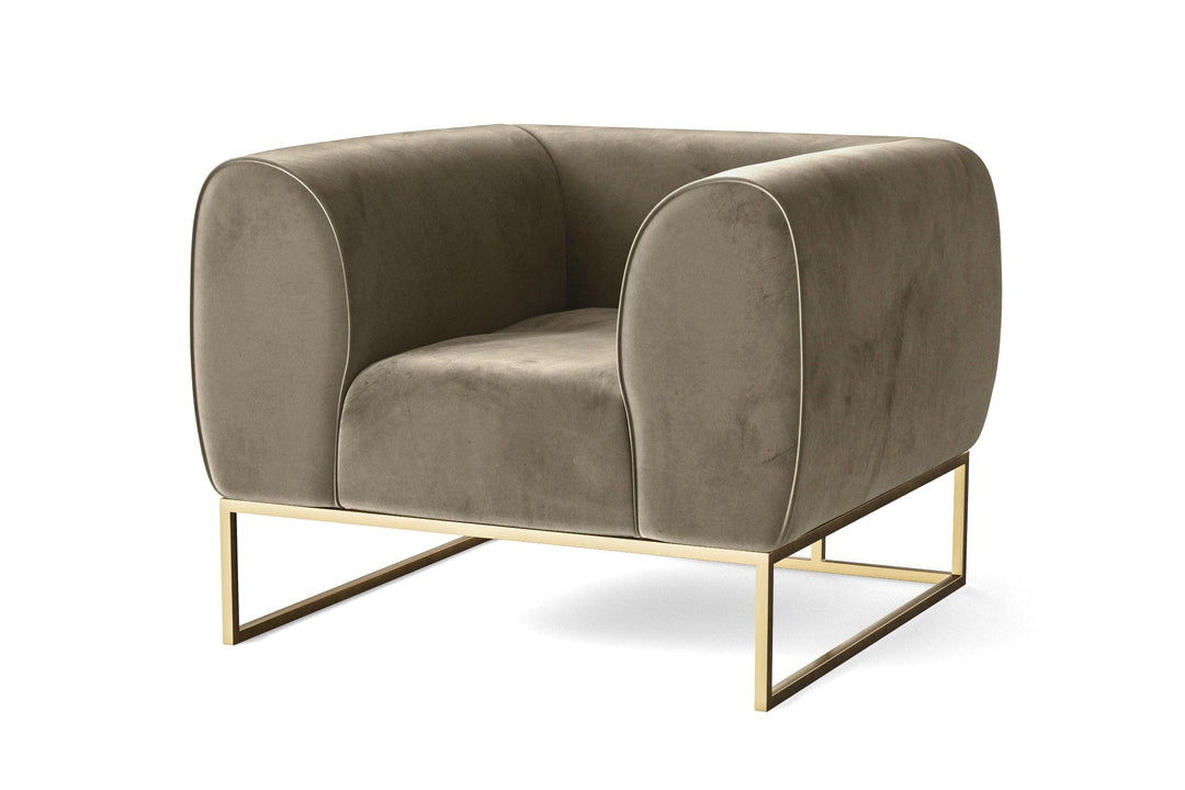 LIVELUSSO Armchair Mazara Armchair Sand Velvet