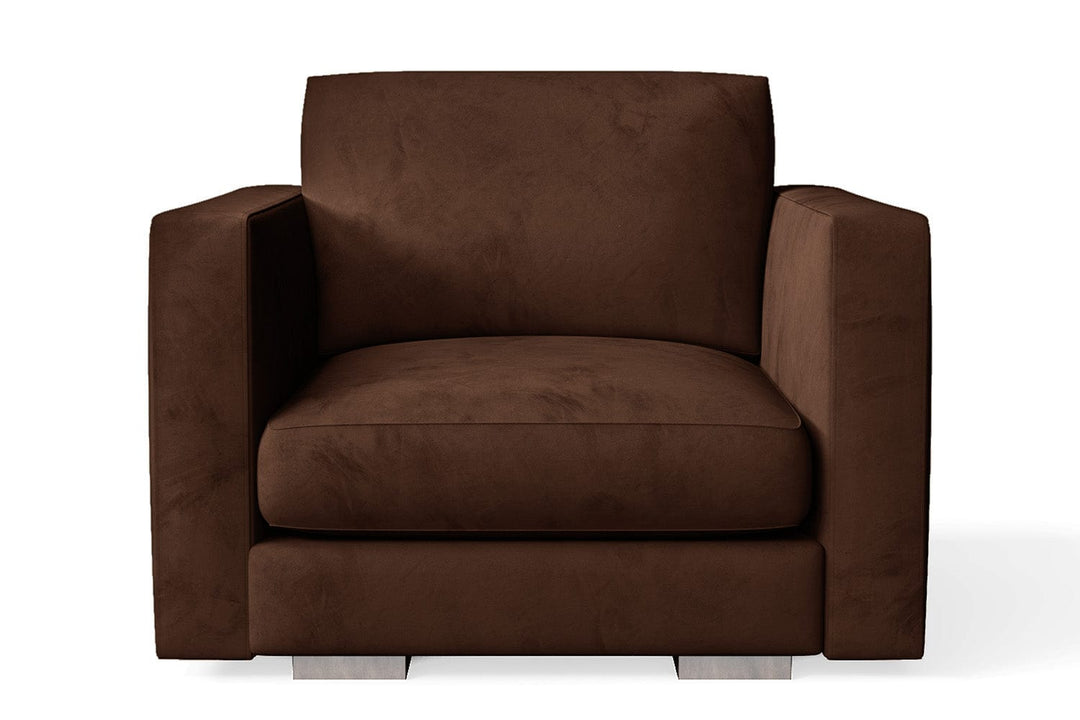 LIVELUSSO Armchair Messina Armchair Coffee Brown Velvet