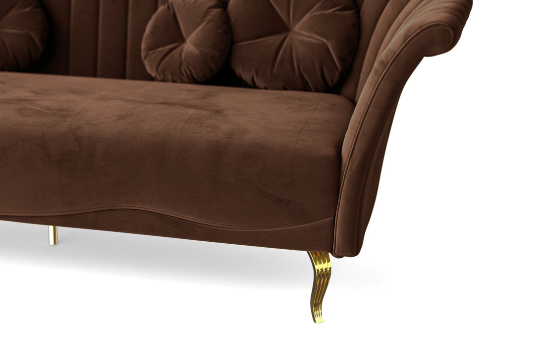 LIVELUSSO Armchair Milan Armchair Coffee Brown Velvet