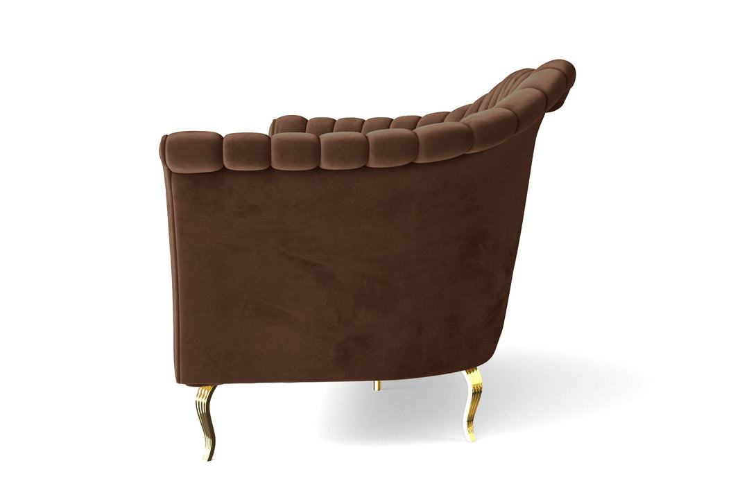 LIVELUSSO Armchair Milan Armchair Coffee Brown Velvet