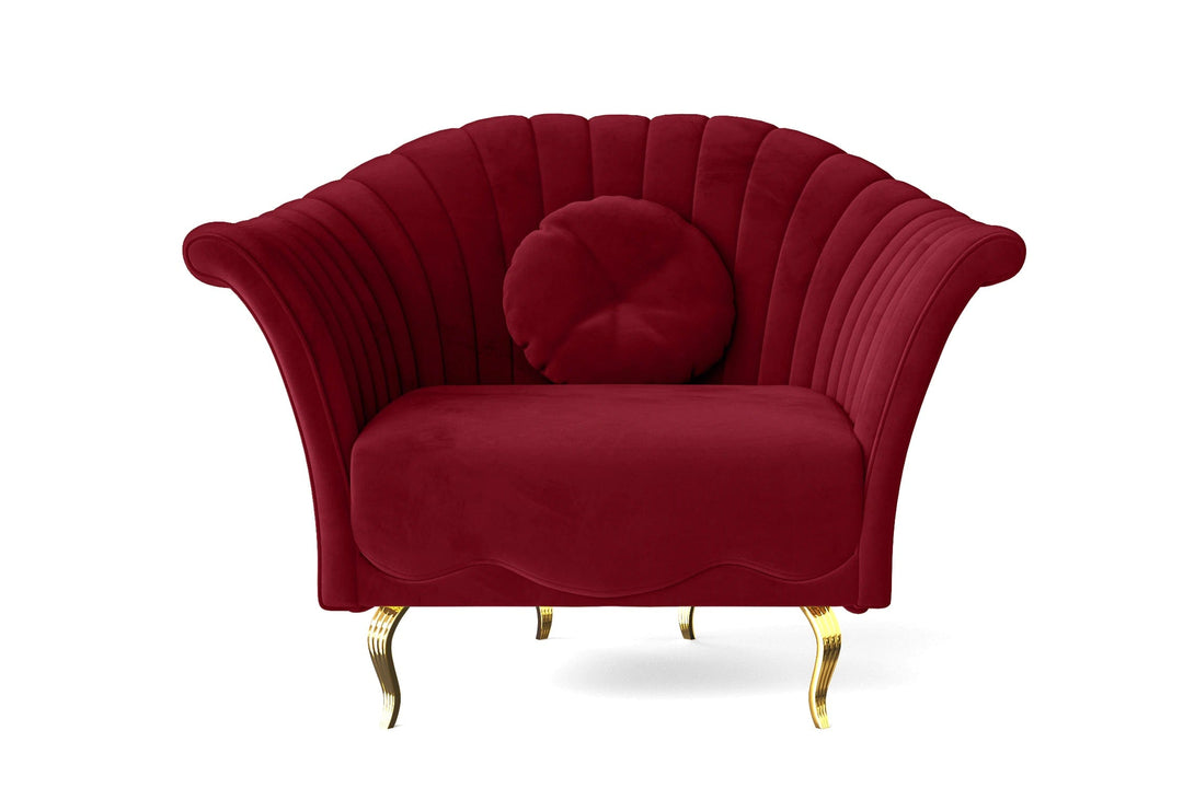 LIVELUSSO Armchair Milan Armchair Red Velvet