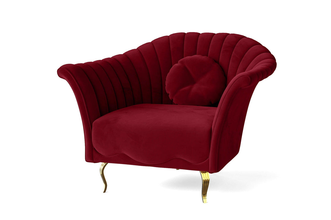 LIVELUSSO Armchair Milan Armchair Red Velvet