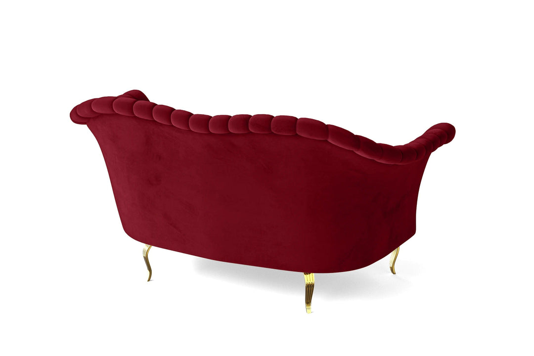 LIVELUSSO Sofa Milan 2 Seater Sofa Red Velvet