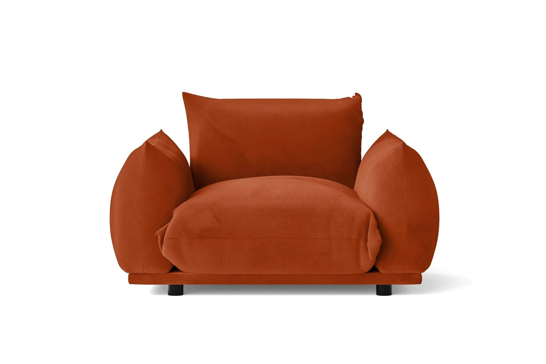 LIVELUSSO Armchair Minneapolis Armchair Orange Velvet