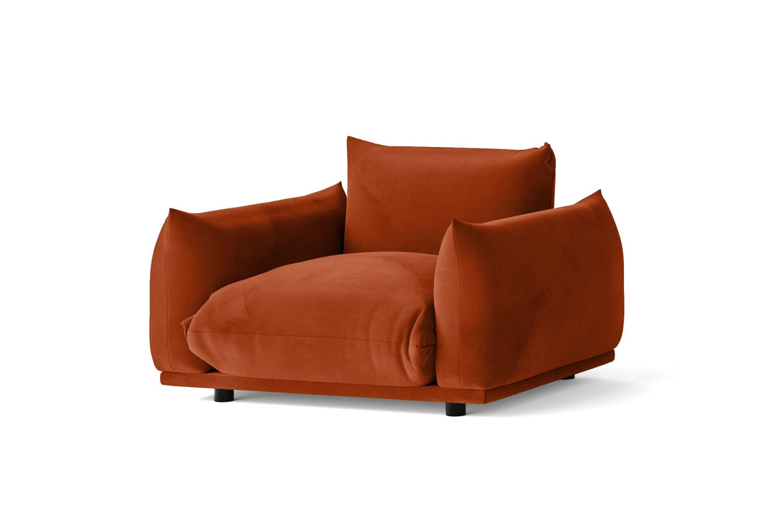 LIVELUSSO Armchair Minneapolis Armchair Orange Velvet