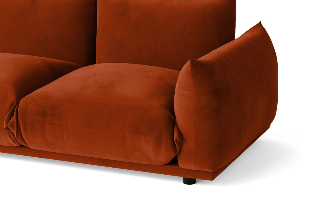 LIVELUSSO Armchair Minneapolis Armchair Orange Velvet