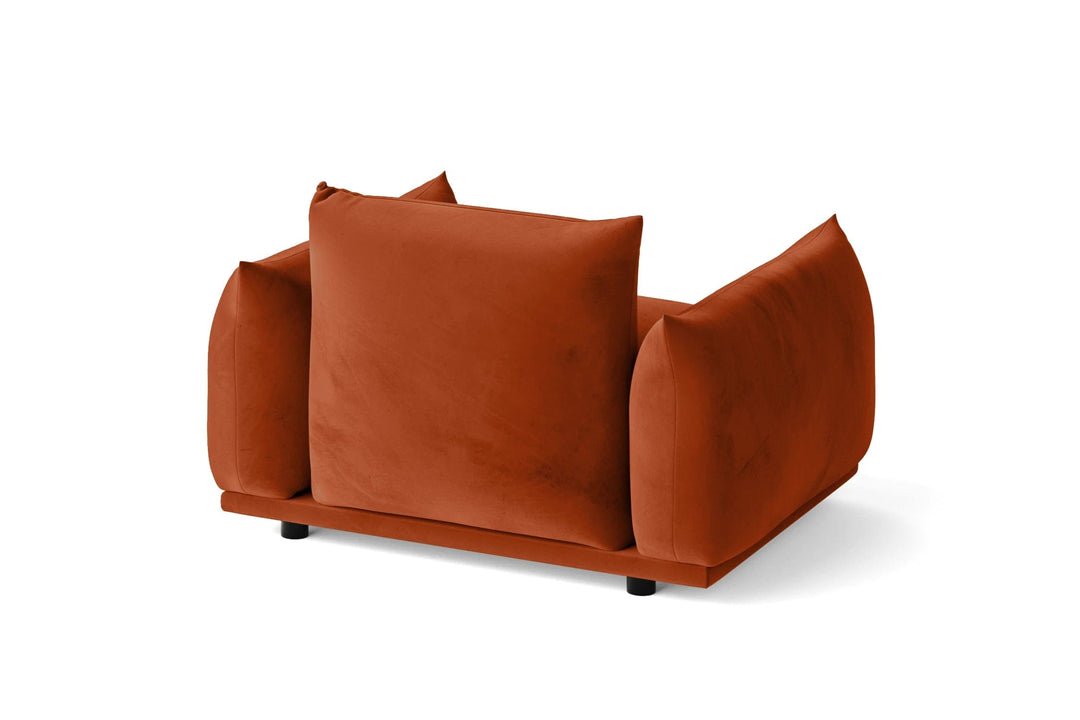 LIVELUSSO Armchair Minneapolis Armchair Orange Velvet