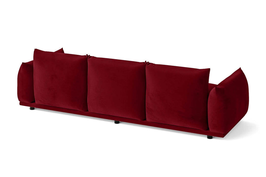 LIVELUSSO Sofa Minneapolis 3 Seater Sofa Red Velvet