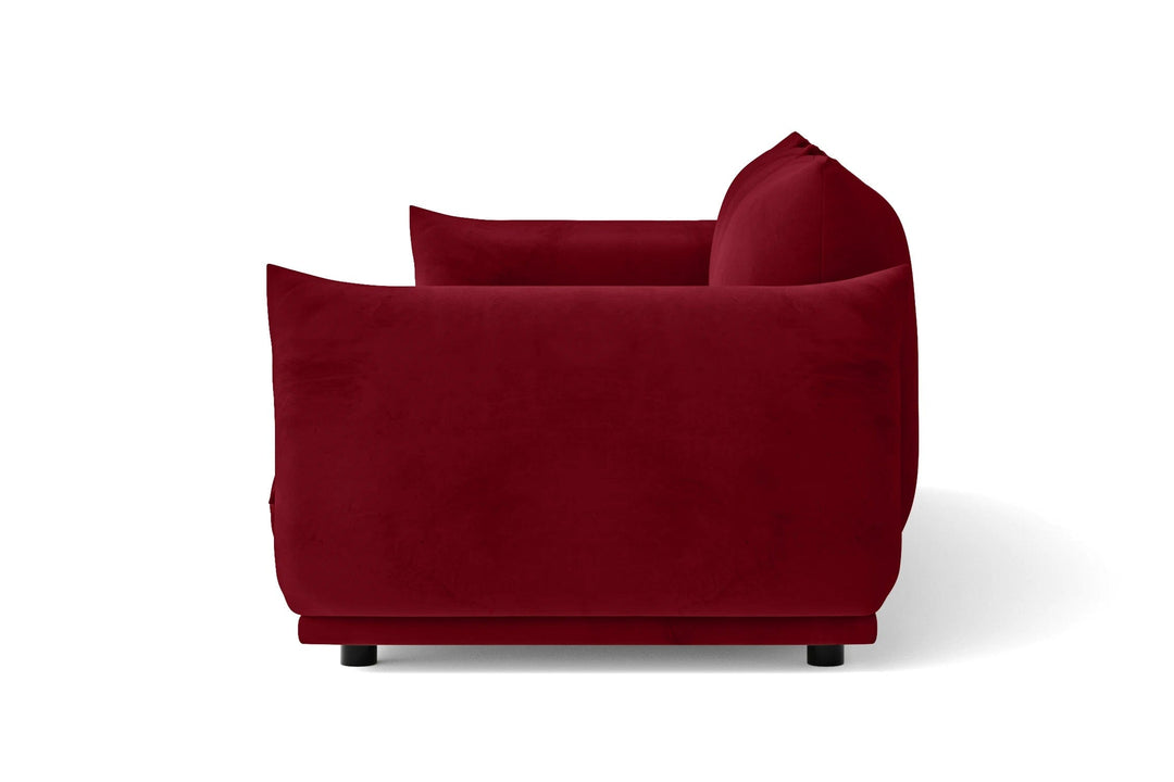 LIVELUSSO Sofa Minneapolis 3 Seater Sofa Red Velvet