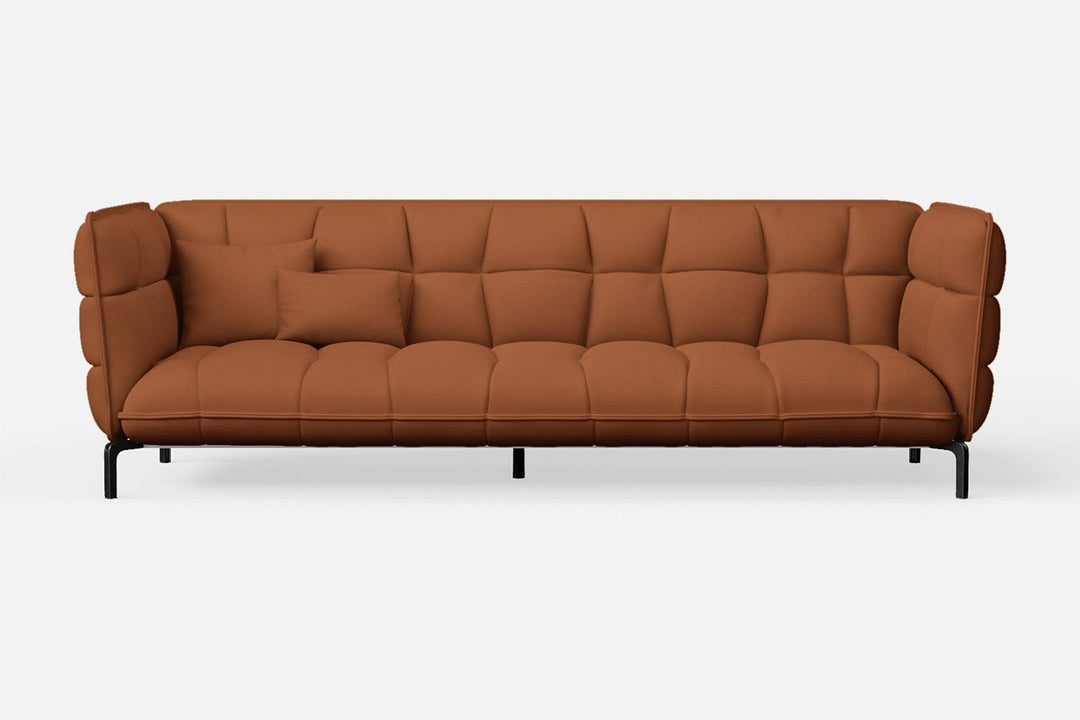 LIVELUSSO Sofa Modica 4 Seater Sofa Tan Brown Leather