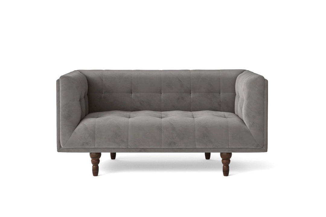 LIVELUSSO Sofa Nahant 2 Seater Sofa Grey Velvet