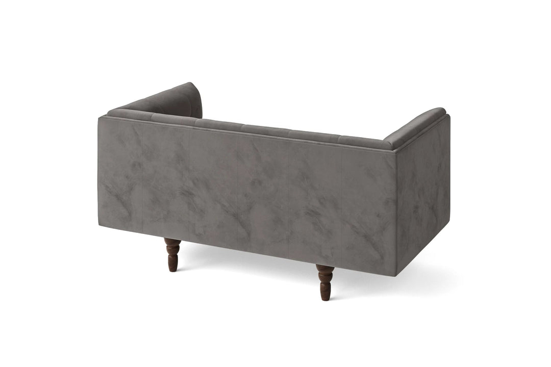 LIVELUSSO Sofa Nahant 2 Seater Sofa Grey Velvet